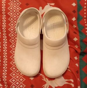 Womens White Slip-On Crocs